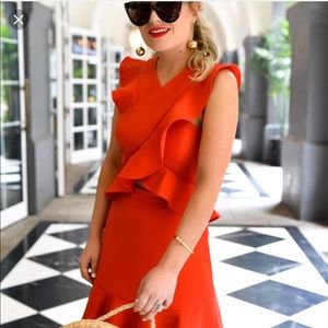 BCBG MaxAzria Careen Ruffle Cocktail Dress